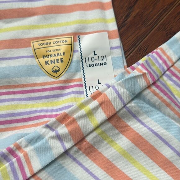 NWT Cat & Jack Size Large (10-12) Striped Girl’s Leggings - Picture 5 of 6
